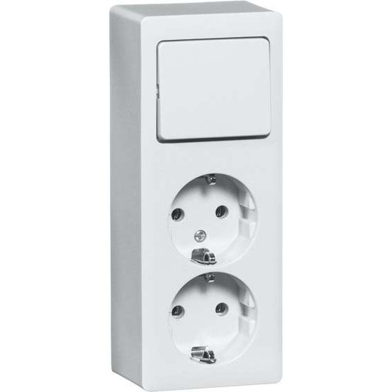 Peha - Schalter-/Steckdosenkombination Kombination ws H 6696/2 Schalter/Steckdose