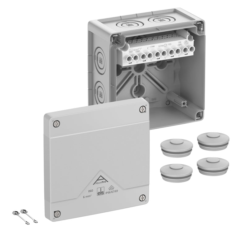 Spelsberg - Dose, Gehäuse für Montage auf der Wand/Decke Abzweigkasten Abox Pro 060-6²