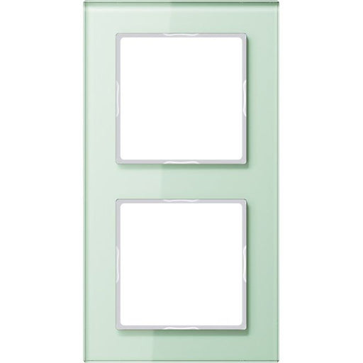 Jung - Abdeckrahmen Glasrahmen 2-fach mt/ws AC 582 GL WMT waage/senkrecht − 1 Stück by Jung
