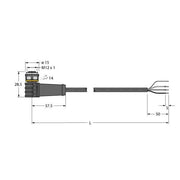 Turck - Konfektioniertes Sensor-Aktor-Kabel Aktuator- u. Sensorleitung WKS4T-4/TEL PVC