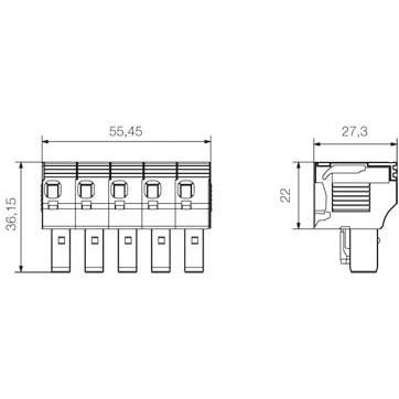 Weidmüller - Zubehör/Ersatzteile für Industriesteckverbinder Steckverbinder PTS 4 Push In − 10 Stück