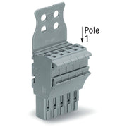 WAGO - Ein- und mehrpolige Klemmenleiste 1-Leiter-Federleiste 2022-105/144-000 CAGECLAMP,4mm²,gr − 50 Stück