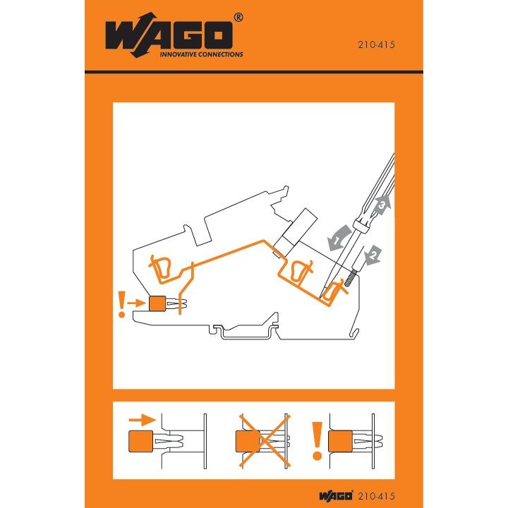WAGO - Warn-/Hinweisschild Handhabungsaufkleber 210-415 − 100 Stück
