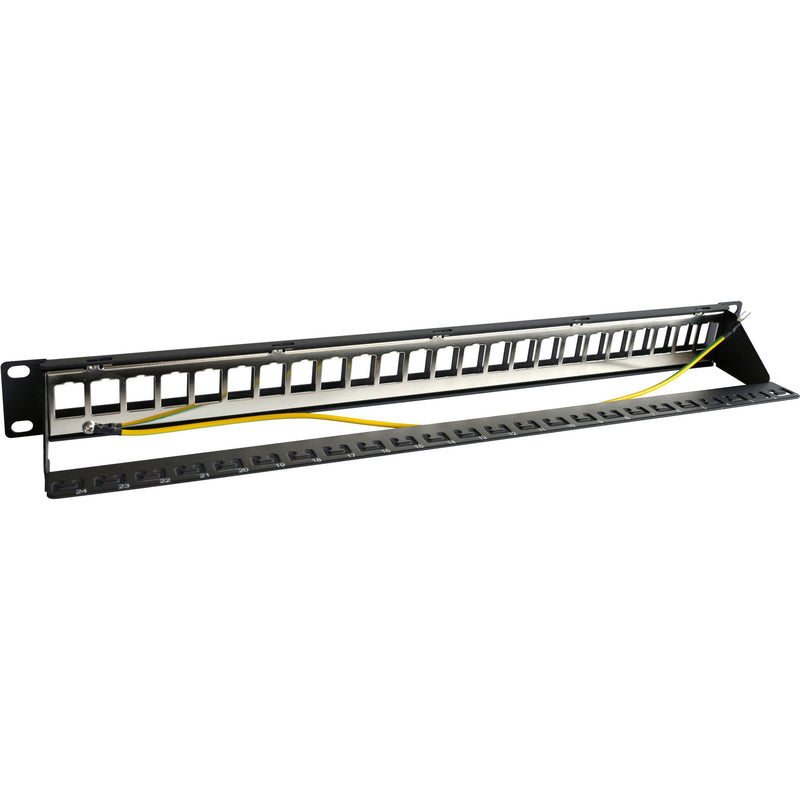 Televes - Abdeckung/Blende/Beschriftungsleiste (Schaltschrank) 19" Frontblende UFBCAT6AB-S 1HE incl. 24xCAT6AB- − 1 Stück