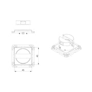 BEG Brück Electronic - Zubehör/Ersatzteile für Bewegungsmelder Zentralplatte 45x45 39075 perlweiß