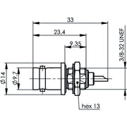 Telegärtner - Koax-Steckverbinder BNC Einbaubuchse 100023553 75 Ohm m.Dichtring − 5 Stück