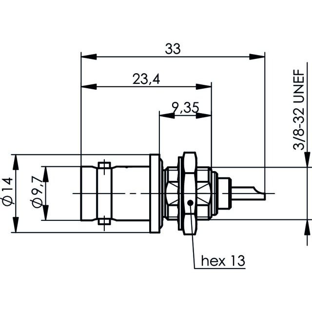 Telegärtner - Koax-Steckverbinder BNC Einbaubuchse 100023553 75 Ohm m.Dichtring − 5 Stück