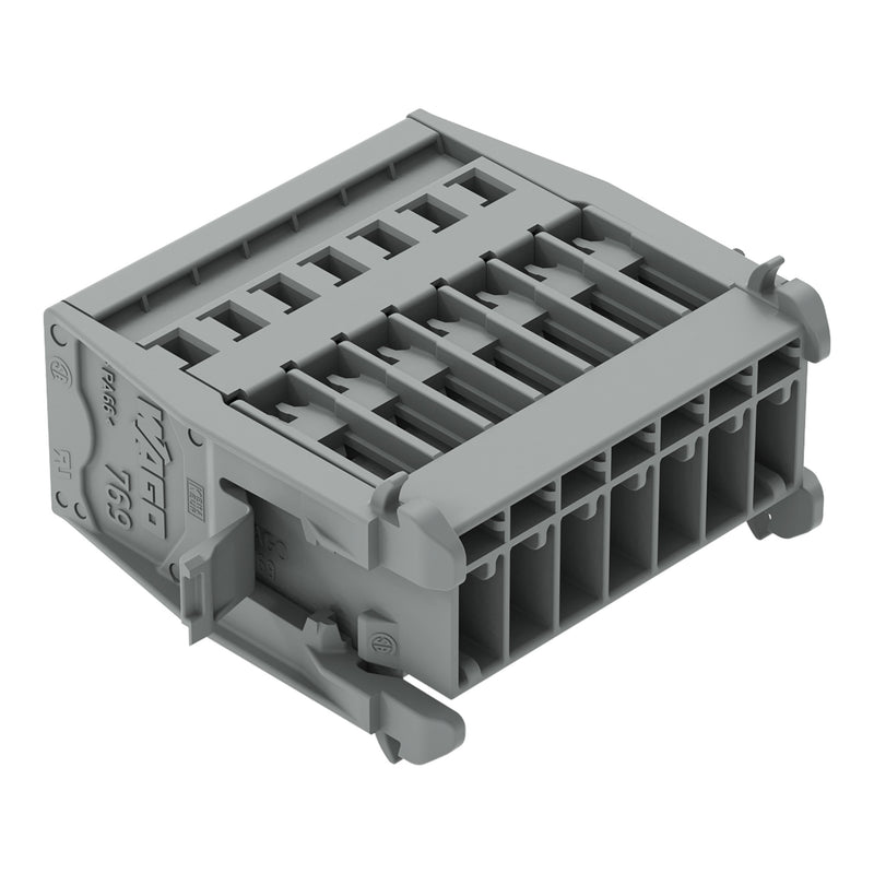 WAGO - Ein- und mehrpolige Klemmenleiste 1-Leiter-Stiftleiste 769-607/005-000 CAGECLAMP,4mm²,gr − 25 Stück