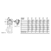 Bals Elektrotech - CEE-Anbausteckdose (IEC 60309) Anbausteckdose geneigt 16A 12842 5p >50V 2h IP67