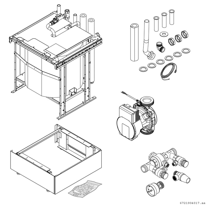 Bosch Thermotechnik - Speicher für Zentralheizung/Wärmepumpe Pufferspeicher 50L 8738211720 integrierbar