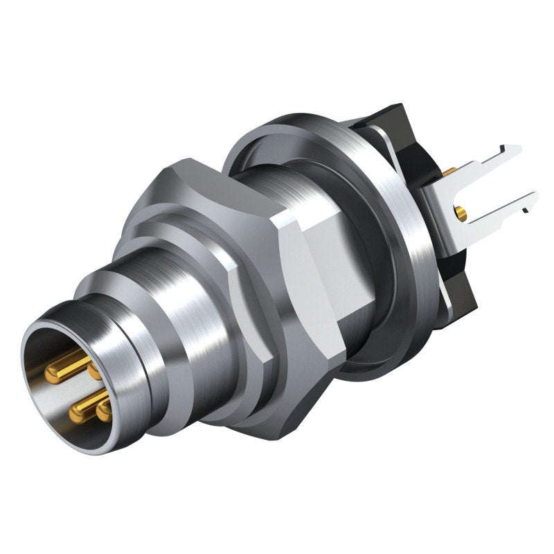 Weidmüller - Rundsteckverbinder, Einbau (PCB) Stecker SAIE-M8S-4S-H6TL M8 − 25 Stück