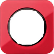 Berker - Abdeckrahmen Rahmen 1-fach 10112344 rot transp./sw glanz