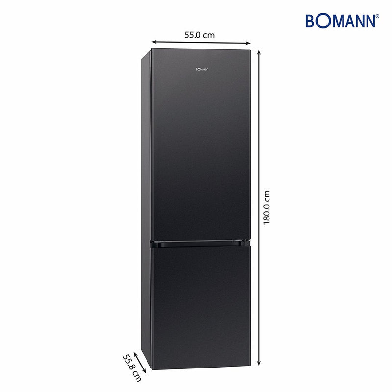 Bomann DA - Kühl-/Gefrierkombination Kühl/Gefrierkombi KG 184.1 sw/ix-look 180cm,264L