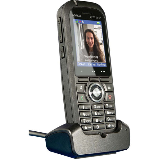 Agfeo - VoIP-Telefon DECT-IP-Telefon DECT 70 IP sw 2" Farbdisplay sw − 1 Stück by Agfeo
