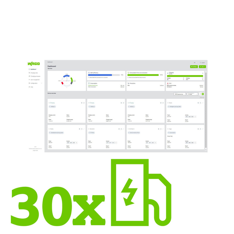 WAGO - Applikations-Software für Automation Application LoadManagement 8101-1001/261-030 30 charging points