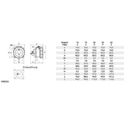 Bals Elektrotech - CEE-Anbausteckdose (IEC 60309) Anbausteckdose QC gerade 13086 16A 3p 50V 12h IP67 − 10 Stück