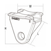 HellermannTyton - Befestigungssockel und -element für Kabelbinder Kabelhalter SAM83 − 500 Stück