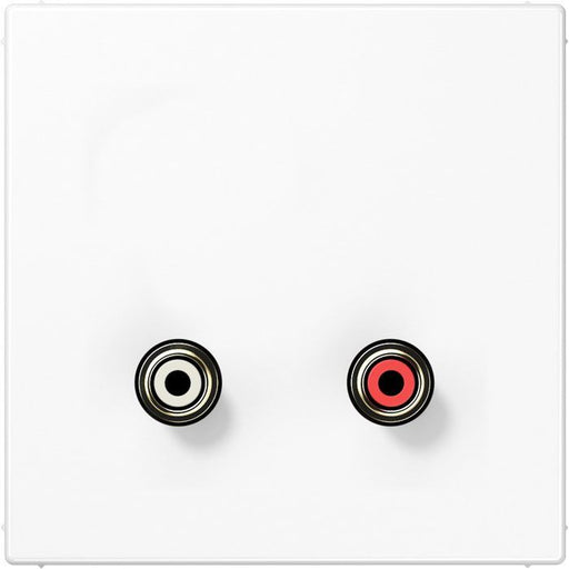 Jung - Multifunktions-Anschlussdose Multimedia-Anschluss aws MA LS 1021 WW Cinch Audio/Tragring