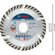 Bosch - Trenn-/Schleifscheibe PRO Multi Material 2608615058 Diamanttrennscheibe
