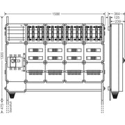 Hensel - Verteilerschrank für Energieversorgung Ladeverteiler Mi EV 22kW 16100 f.16 Ladep. a 22kW