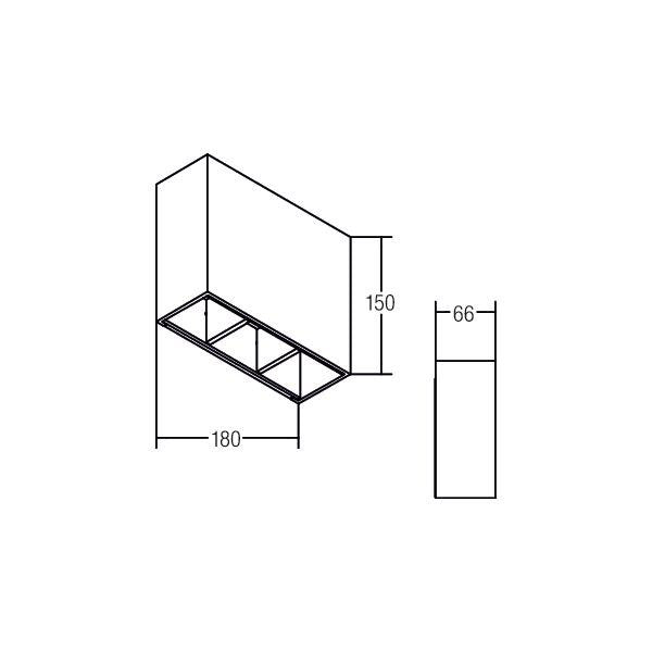 Brumberg Leuchten - Decken-/Wandleuchte LED-Wandleuchte 60110103 3000K graphit IP54