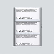 Siedle&Söhne - Zubehör/Ersatzteile für Türkommunikation Namensschild sil-met kpl. 200029045-00 f.TM 611-3 SM