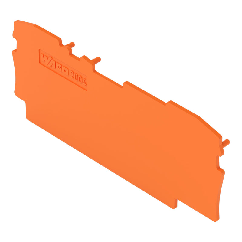 WAGO - Abschluss- und Zwischenplatte für Reihenklemme Abschluss- u. Zwischenpl. 2004-1692 1mm dick,orange − 25 Stück