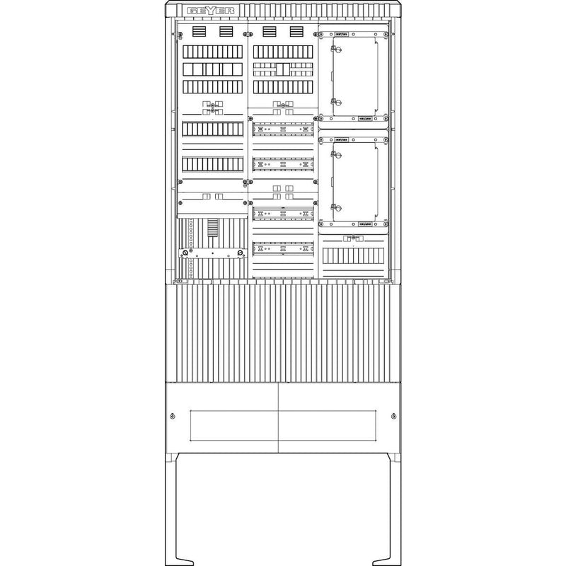 ABN - Zähler-Komplettschrank Zähleranschlusssäule SZ207ZA2501R 2 ZPVert.5R APZ 5pol