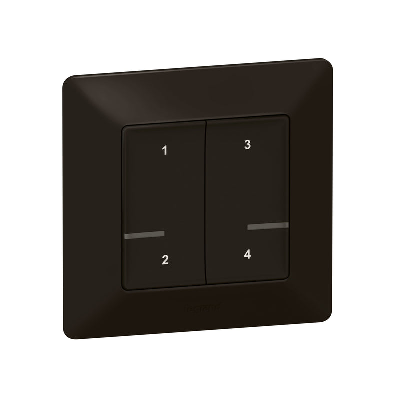 Legrand - Funksender Szenentaster 4-fach Legrand 756368 Schwarz
