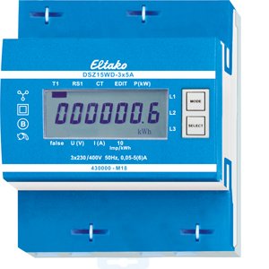 Eltako - Elektrizitätszähler Wandler-Drehstromzähler DSZ15WD-3x5A MID MID