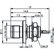 Telegärtner - Koax-Steckverbinder SMA-Einbaubuchse AU 50Ohm 100024725 Einbau von vorne − 5 Stück