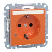 Merten - Steckdose SCHUKO-Steckdose ZSV or MEG2303-0302 Ko.Licht Schriftfeld