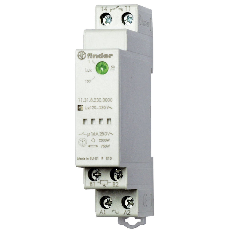 Finder - Dämmerungsschalter Reiheneinbau Dämmerungsschalter 11.31.0.024.0000 1-100Lux 16A 250VAC