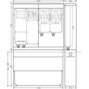Hensel - Verteilerschrank für Energieversorgung Ladeverteiler Mi EV 140kW 2011 f.2 Abgänge a 140kW