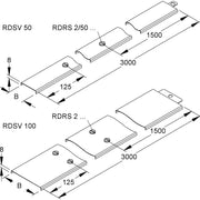 Niedax - Deckel für Kabeltragsystem Abdeckung RDSV 50 F − 3 Meter