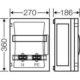 Hensel - Installationskleinverteiler Automatengehäuse FP 1211 12TE