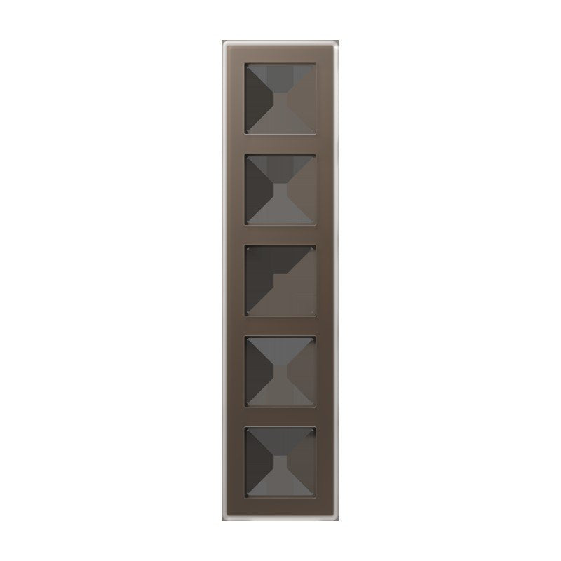 Jung - Abdeckrahmen Glasrahmen 5fach AV 585 GLM MO mokka (Glas)