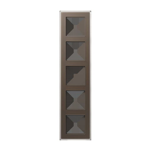 Jung - Abdeckrahmen Glasrahmen 5fach AV 585 GLM MO mokka (Glas)