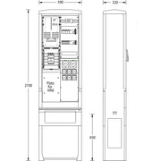 uesa - Gehäuse/Schaltschrank (leer) Marktplatzverteiler MV-S-A070-03 2100x590x320mm
