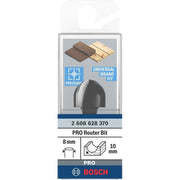 Bosch - Fräser PRO Hohlkehlfräser, 2608628370 R 10, Schaft 8 mm