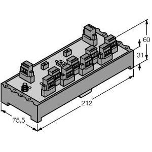 Turck - Passiver Sensor-/Aktor-Verteiler (mit Leitung) Verteilerbaustein JRBS-40SC-8R/EX  − 1 Stück
