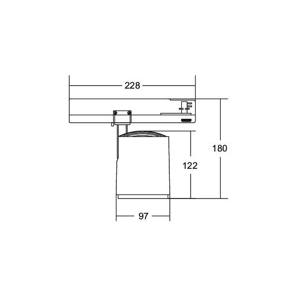 Brumberg Leuchten - Downlight/Strahler/Flutlicht LED-Schienenstrahler 230V 88183163DA 3000K