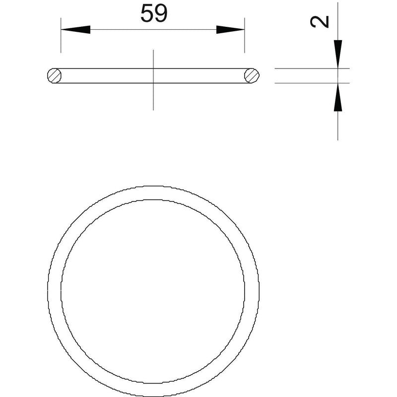 OBO Bettermann - Dichtring, flach O-Dichtring f.Anschl.gew. 171 M63 − 25 Stück
