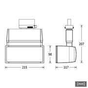 LTS Licht&Leuchten - Downlight/Strahler/Flutlicht LED-Stromschienenstrahler EL 303.2/B si silber