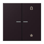 Jung - Bedienelement intelligent eNet Taster Universal 1f. FM LC 1701 248 noir divoire (4320E)
