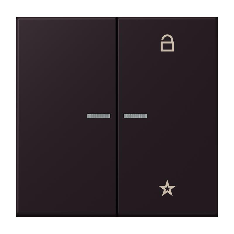 Jung - Bedienelement intelligent eNet Taster Universal 1f. FM LC 1701 248 noir divoire (4320E)