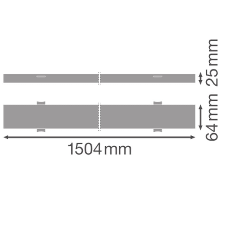 Ledvance - Mechanisches Zubehör/Ersatzteile für Leuchten Blindabdeckung 1,5m TRUSYSUNIVBLINDCOVER Alu − 1 Stück