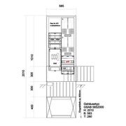 GSAB Elektrotechnik - Zähler-Komplettschrank Zähleranschlusssäule 25.00.1P21-APZ 2 Zähler/ohne TSG