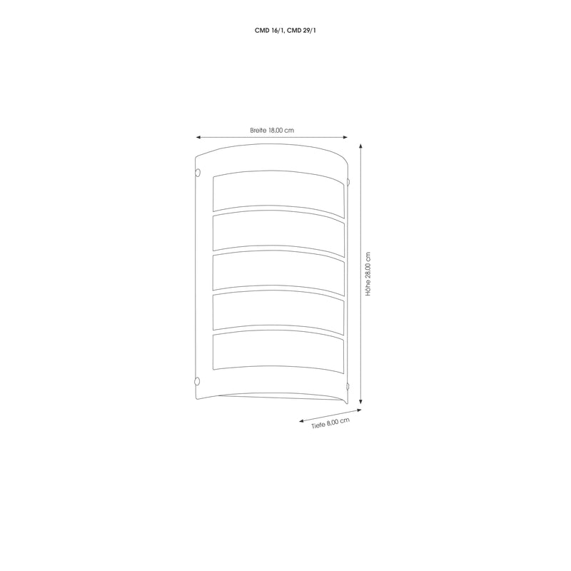 CMD Creativ - Decken-/Wandleuchte Wandleuchte 29/1 Edelstahl,E27