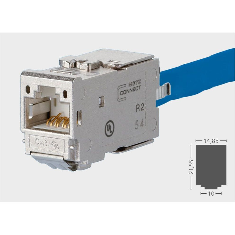 Metz Connect - Modularer Steckverbinder C6Amodul 180 Jack 130B11-E Cat. 6A geschirmt − 1 Stück